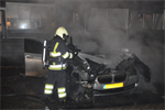 Prio 1 Brand Wegvervoer Auto Burgemeester van Panhuyslaan Burgum